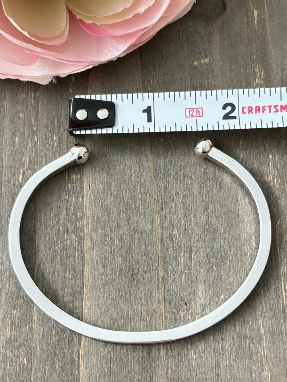 Vintage Avon Silver and Blue Bangle Bracelet